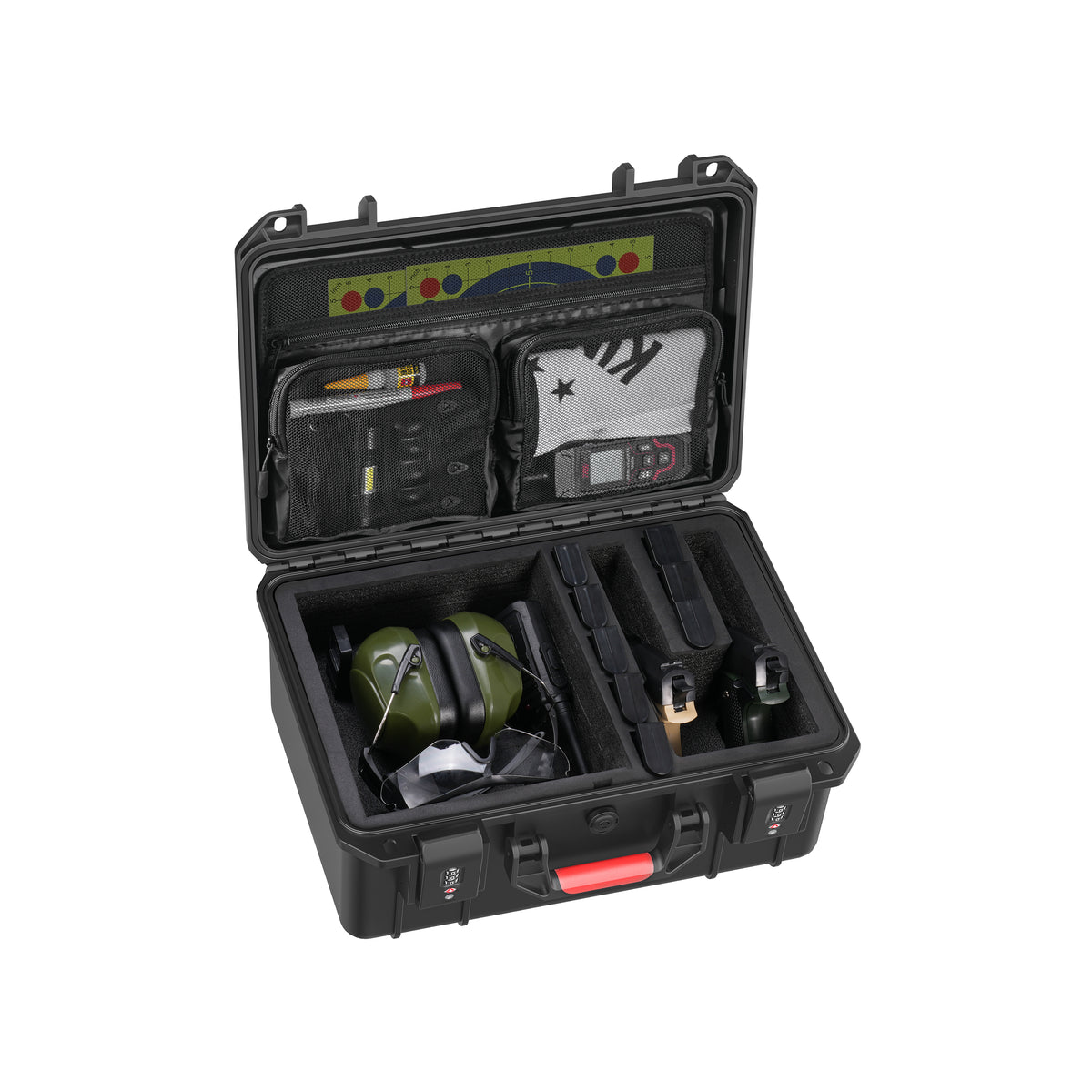 16" Q7 Two-Pistol Tactical Case with Mesh Pocket & TSA Lock