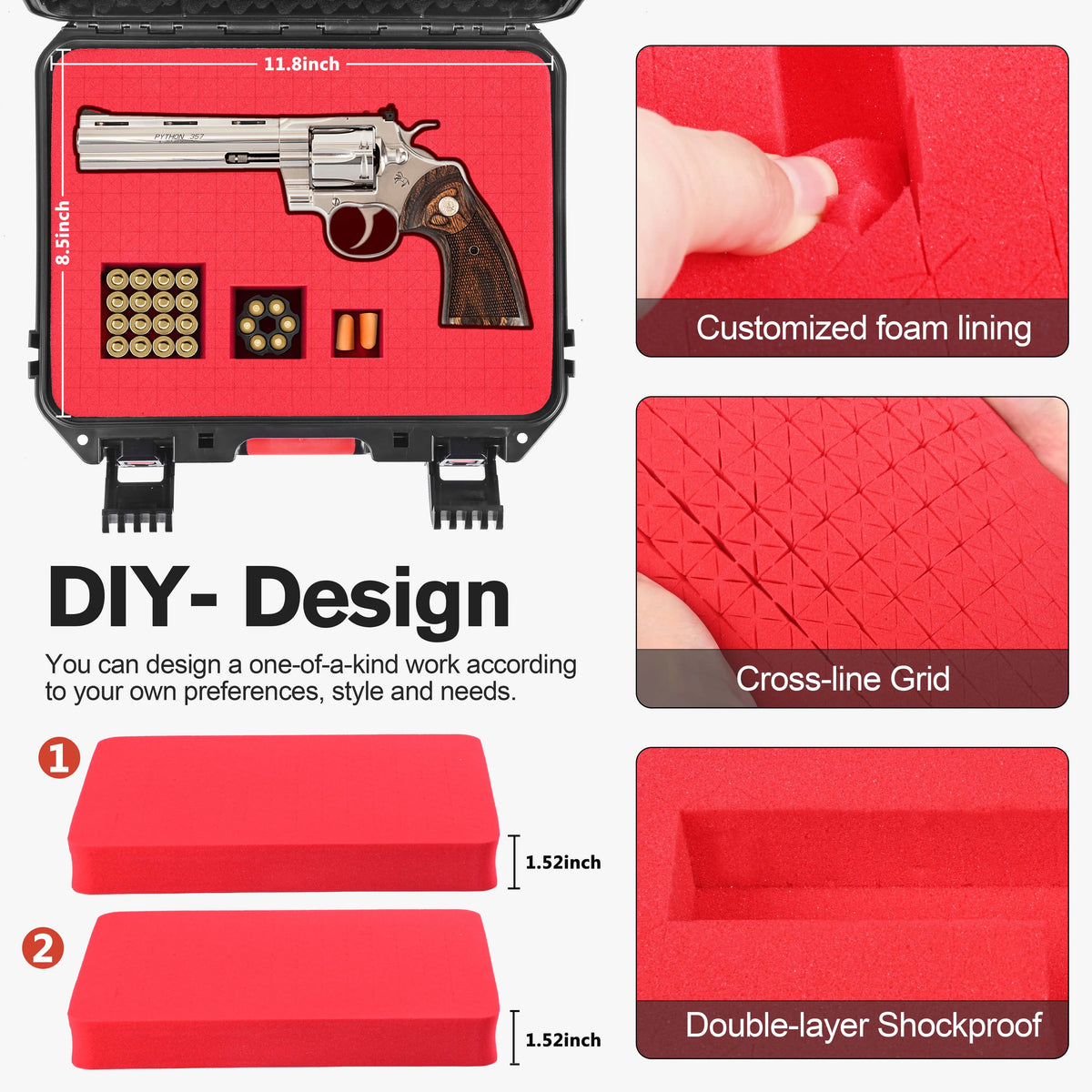 14" Medium-sized DIY Storage Case