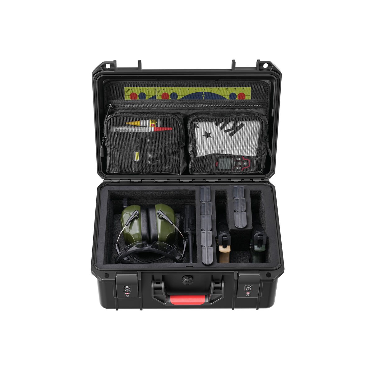 16" Q7 Two-Pistol Tactical Case with Mesh Pocket & TSA Lock