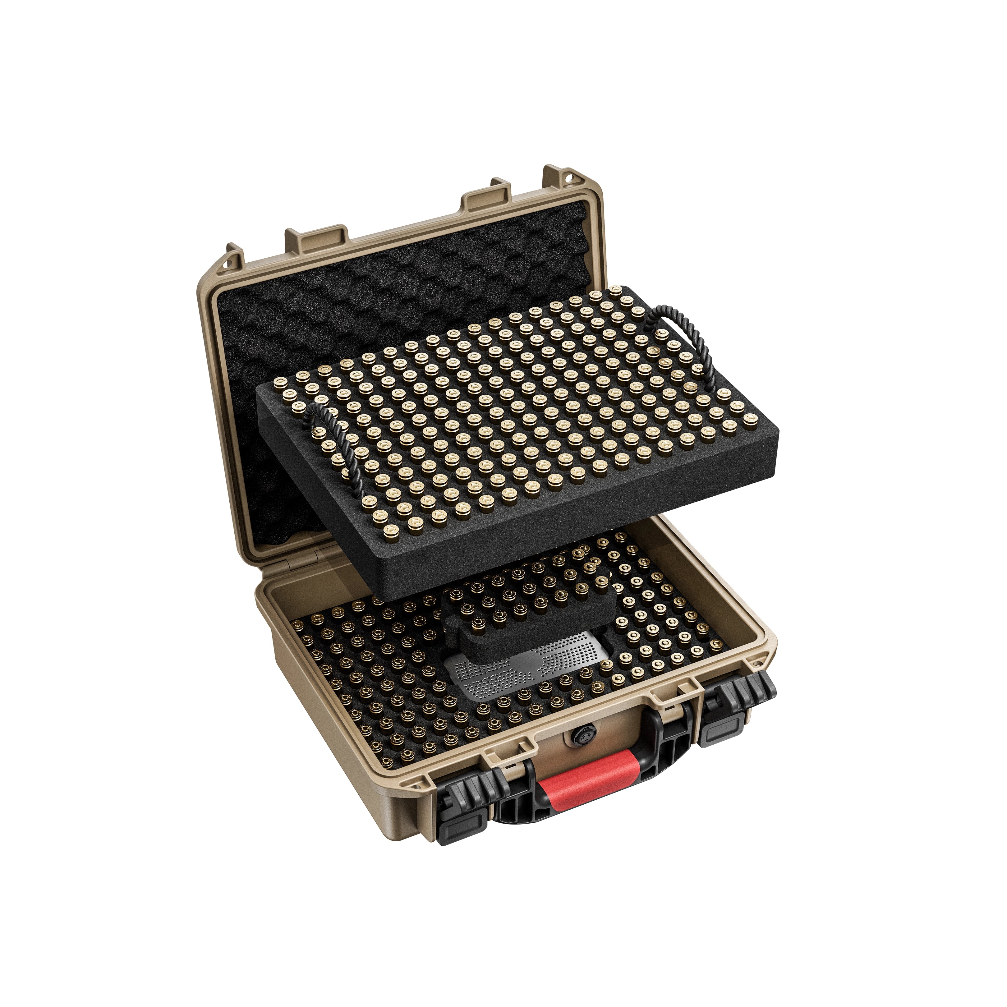 11" 9mm Bullet Storage Case- Khaki 350 Round