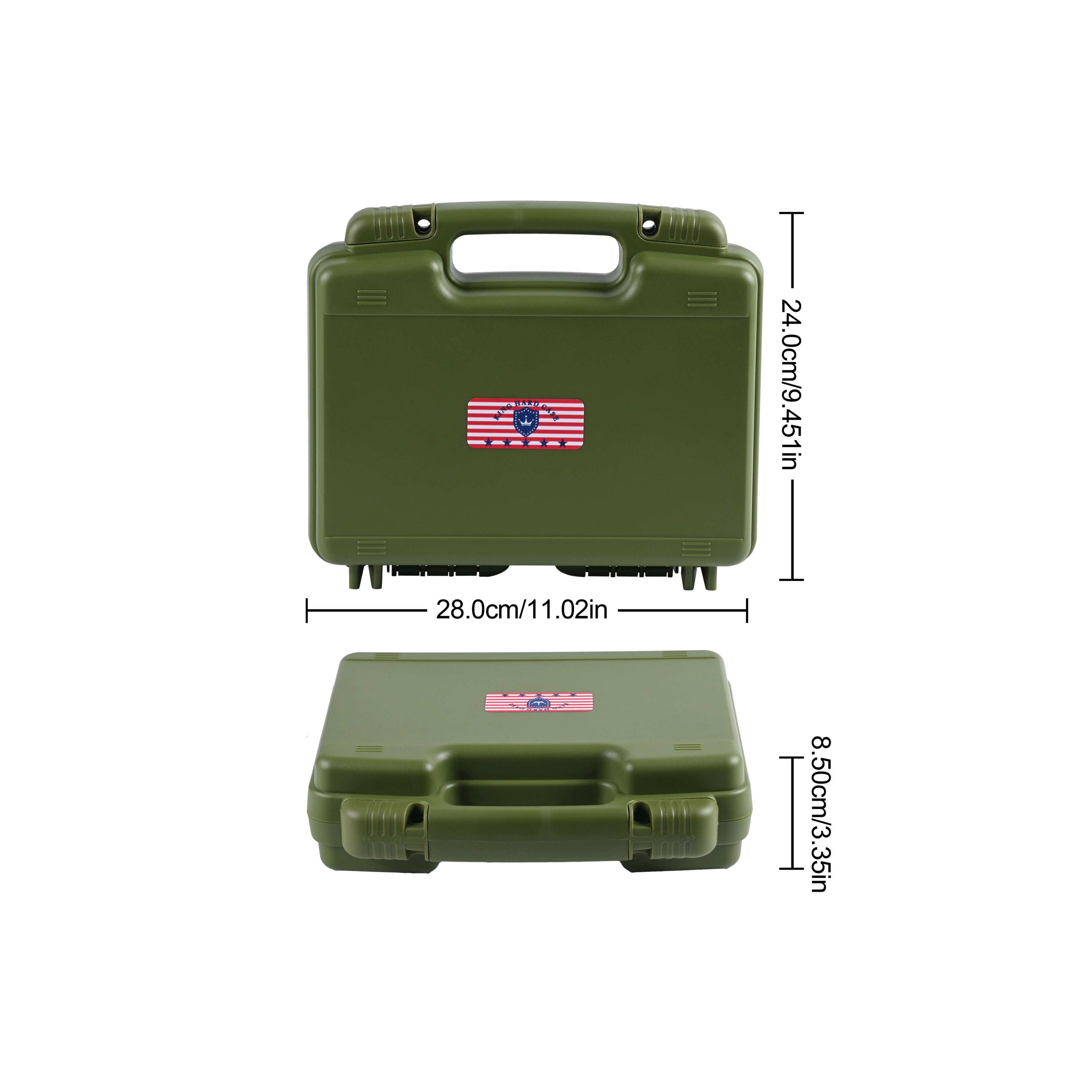 10" Green Storage Case