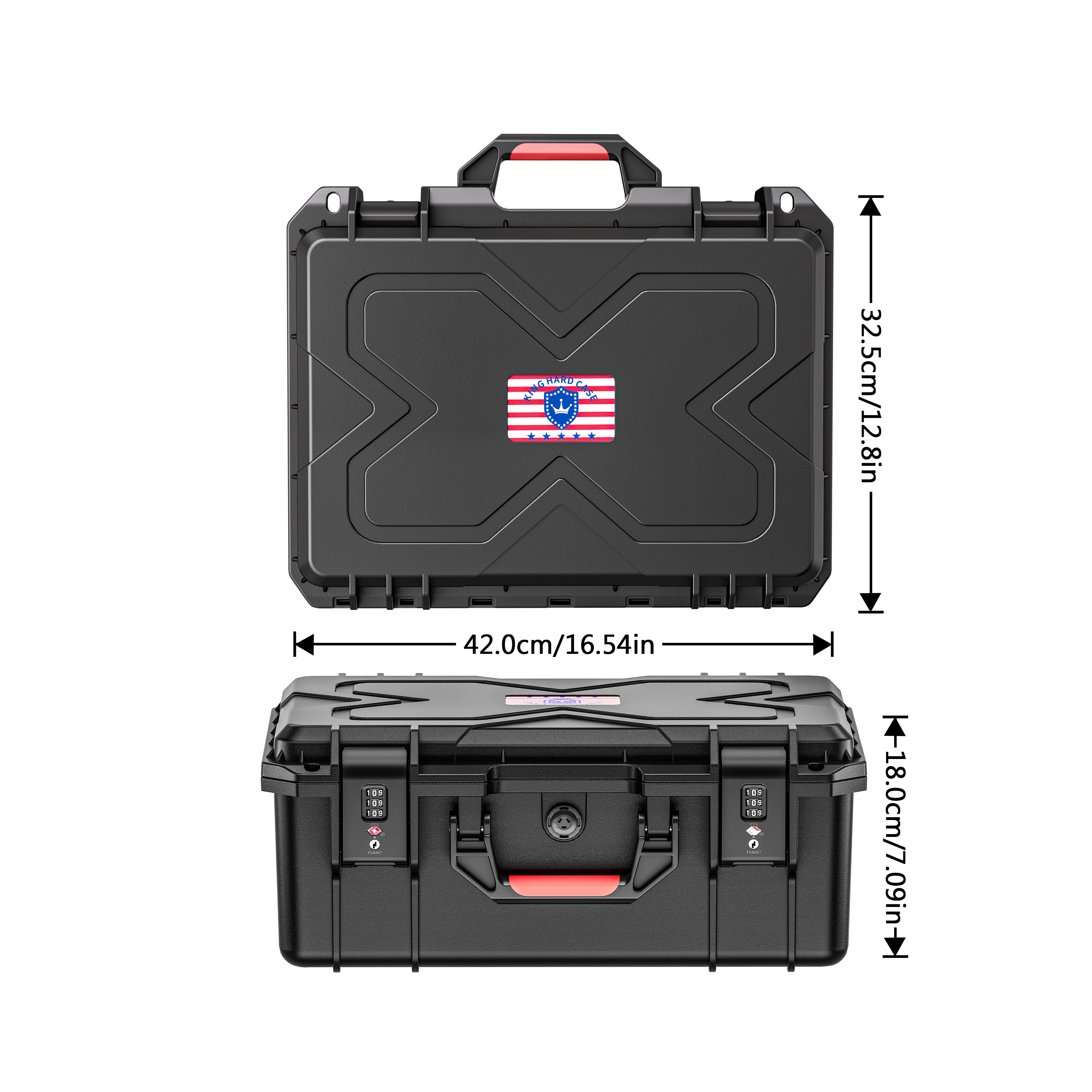 16" Smart Security Pistol Hard Case with Tilt-Sensor Alarm